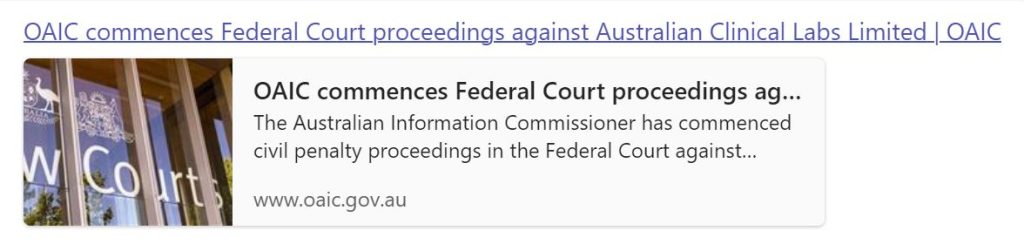 OAIC Federal court